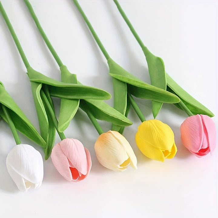 Set mit 15 Realistischen Kunsttulpen – Perfekt für Hochzeiten, Feste und Wohndekoration