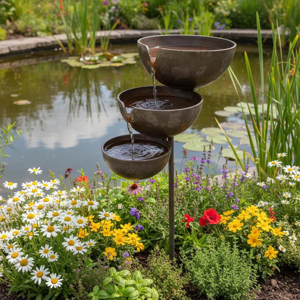 Rain-Catching Bird Bath - Natural Water Source for Birds and Bees