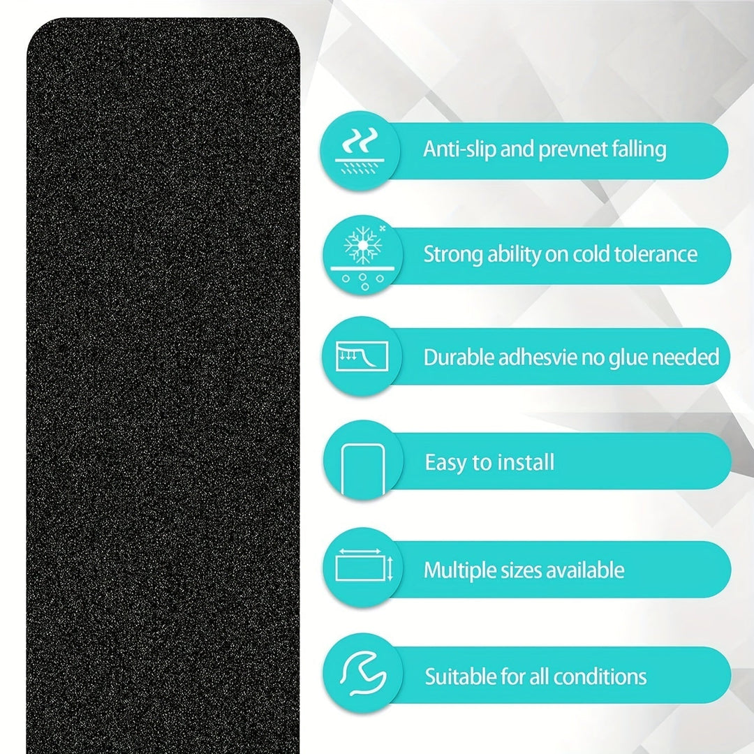 Anti-Slip Stair Treads 10-pc – 6"x24", 80-Grit, Weather-Resistant