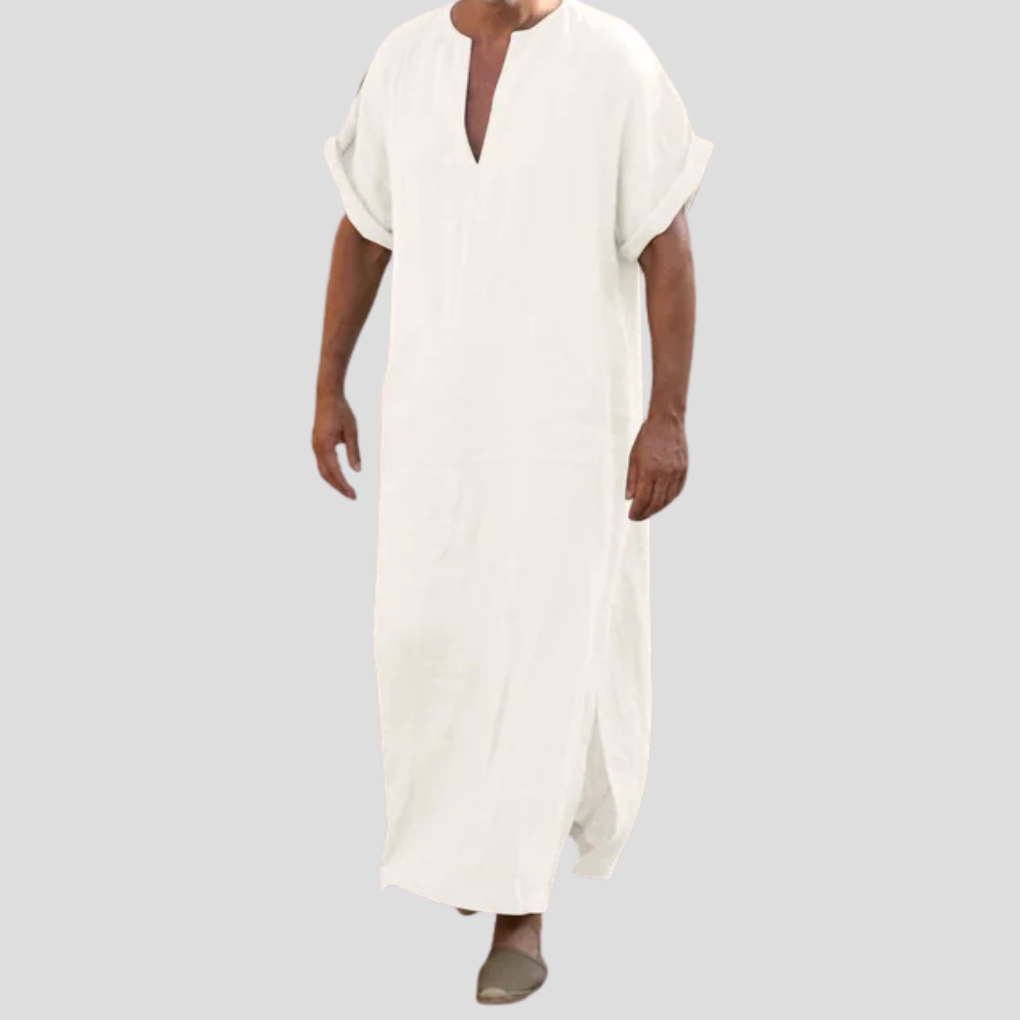 Djellaba with V-Neck