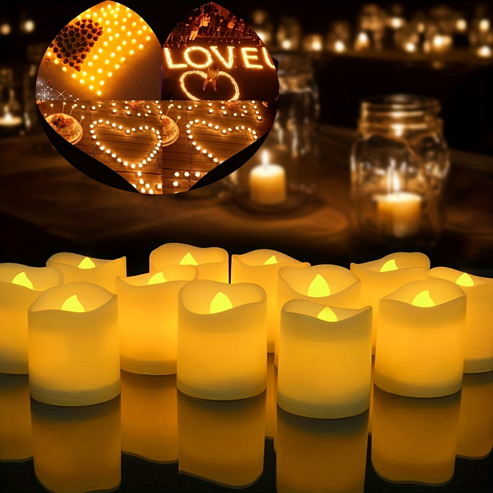 Battery-Operated Flameless LED Candles – 24–96 Pieces