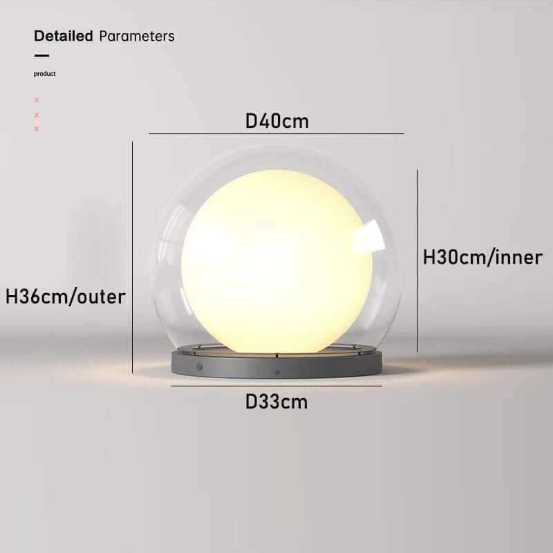 Modern Outdoor Lamp - Moon-Shaped Design