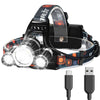 Hqdz-Td 20000 Lumen Aufladbare Stirnlampe - Wasserdicht, Regelbares Licht für Outdoor, Jagd, Camping
