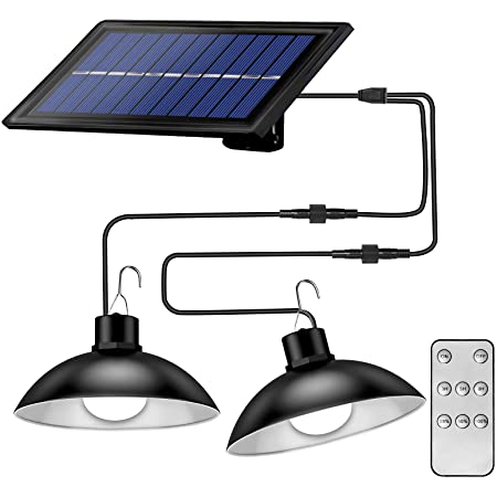 TwinRay Wireless Solar LED Lamp Set with Remote Control
