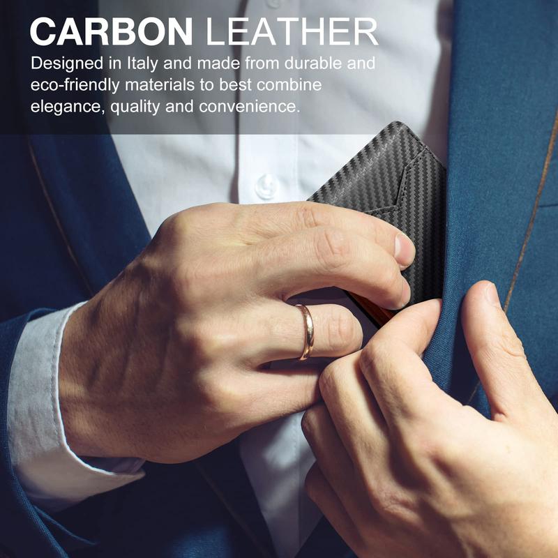 Men's Slim RFID Wallet | Leather Card Holder | Black