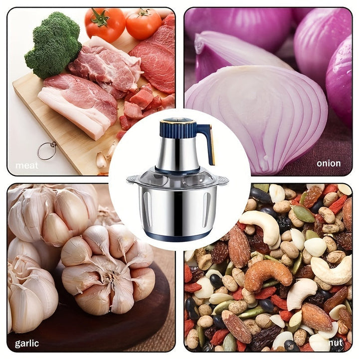 Stainless Steel Meat Mincer and Vegetable Slicer – Multifunctional Kitchen Machine
