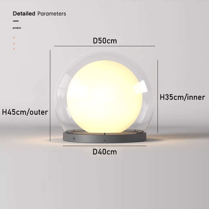 Modern Outdoor Lamp - Moon-Shaped Design