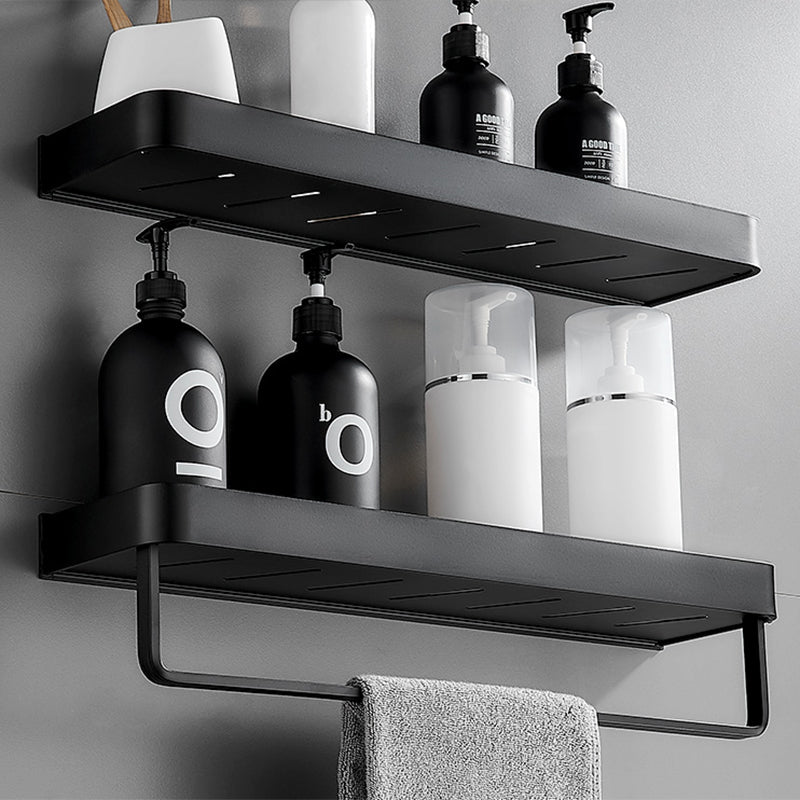 Modern Matte Black Bathroom Set 1/2 - Stainless Steel Bathroom Shelf