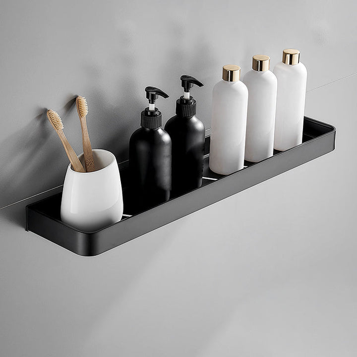 Modern Matte Black Bathroom Set 1/2 - Stainless Steel Bathroom Shelf