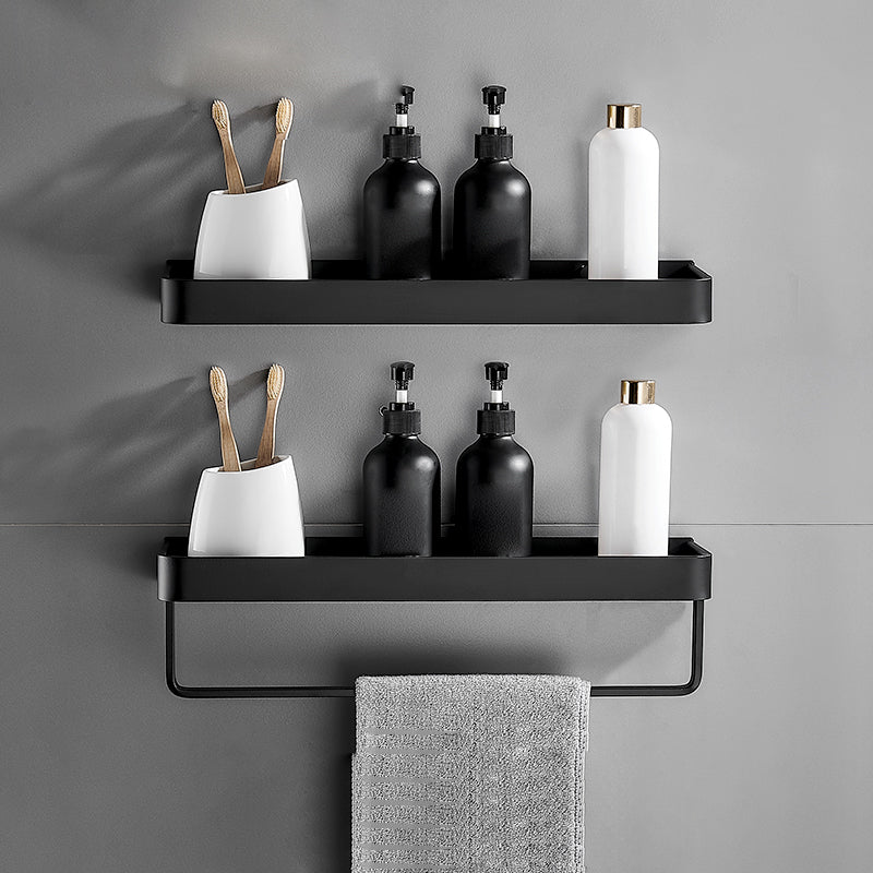 Modern Matte Black Bathroom Set 1/2 - Stainless Steel Bathroom Shelf