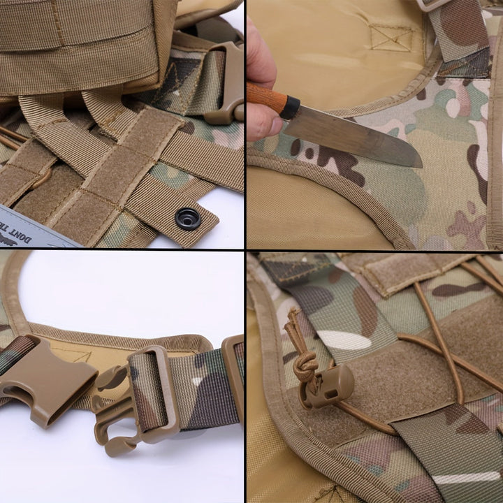 Taktisches Hundegeschirr mit Taschen – Robustes Nylon-Geschirr für Training und Abenteuer
