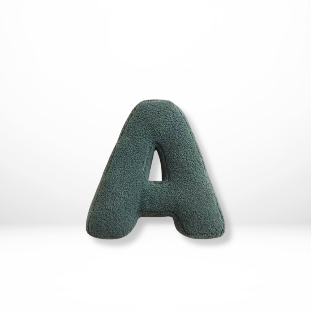 Avenia - Velvet Decorative Cushion with Letters from A to Z