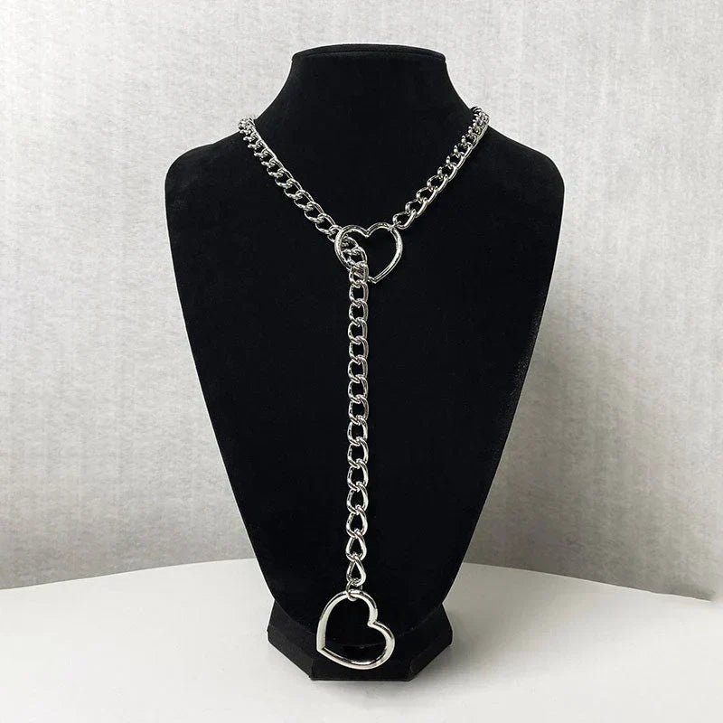 Gothic-Punk Heart-Shaped Necklace