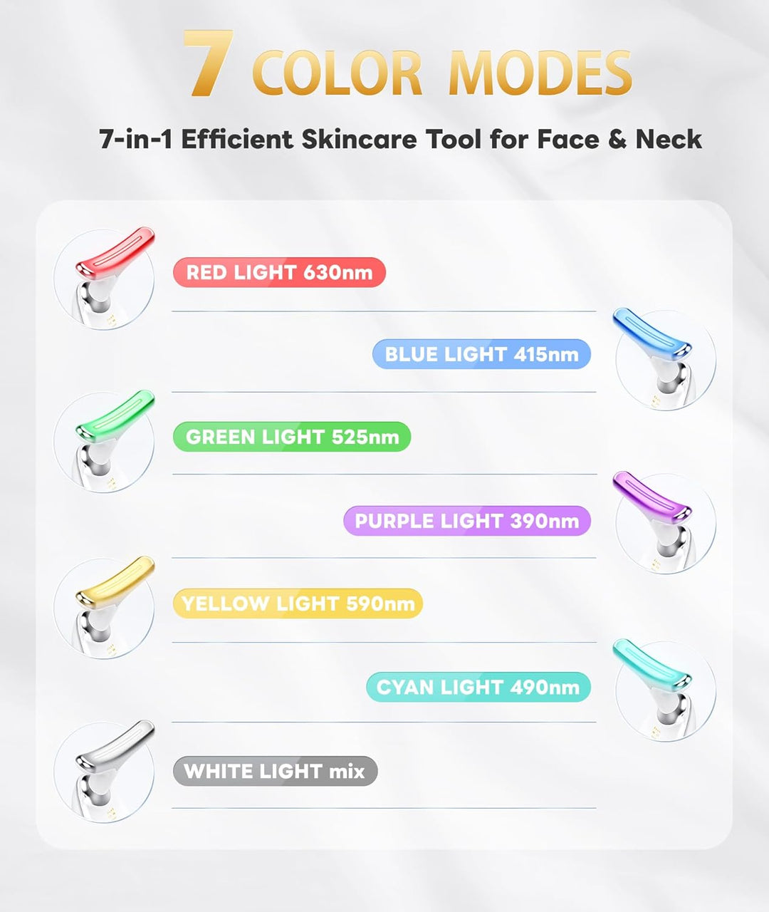 RadiantGlow 7-Colour Facial Massager