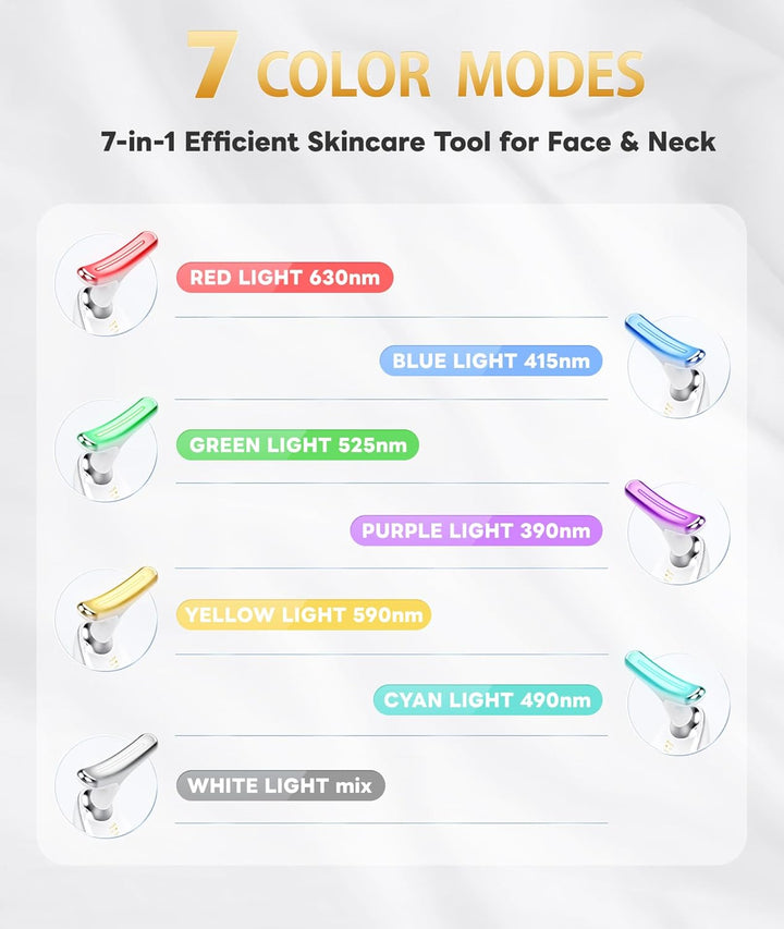 RadiantGlow 7-Colour Facial Massager