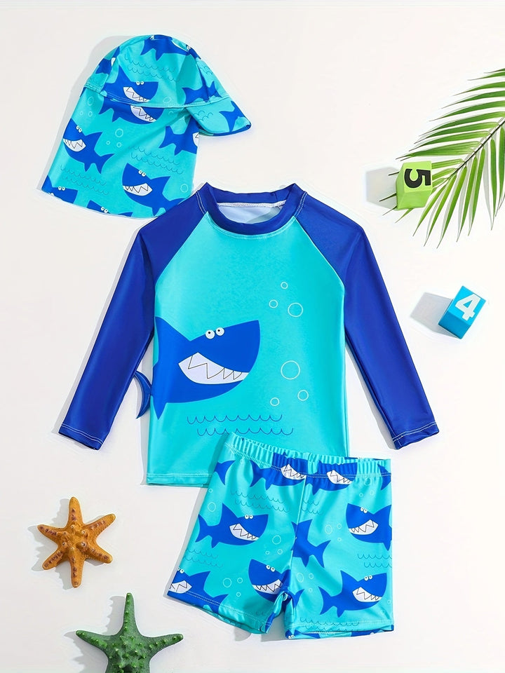 3-Piece Kids' Swimwear Set – Comfortable and Sun-Protective