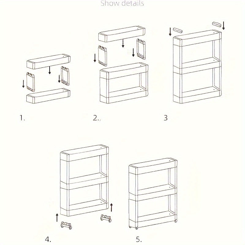 Small Storage Trolley – Practical and Mobile for Kitchen and Bathroom