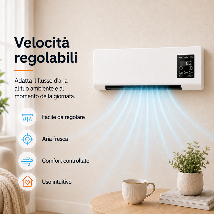 Compact Wall Fan – Portable Cooling with Remote Control