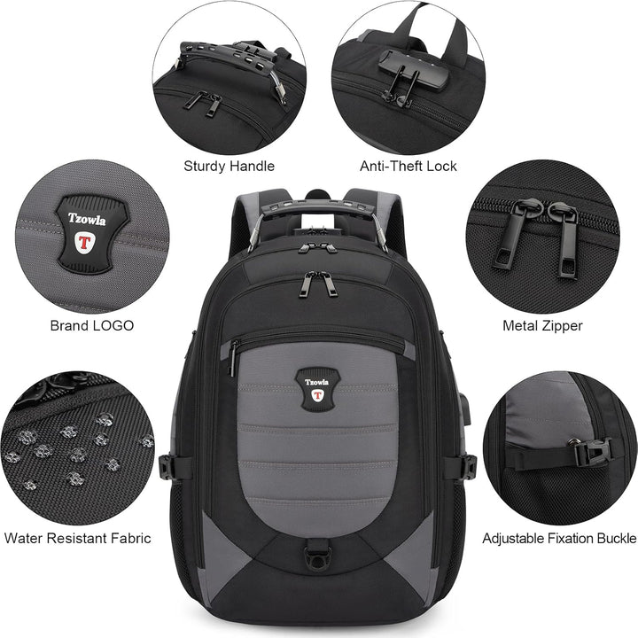 Waterproof Anti-Theft Backpack for Laptop and Travel with USB Port – 45 cm