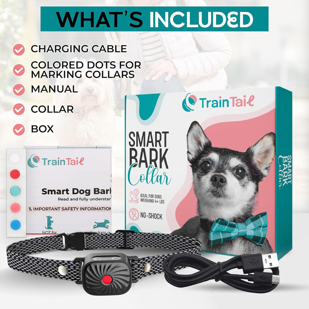 BelloSilent Anti-Bark Collar for Small Dogs | With Sound and Vibration | IP87 Waterproof | Adjustable and Gentle Training