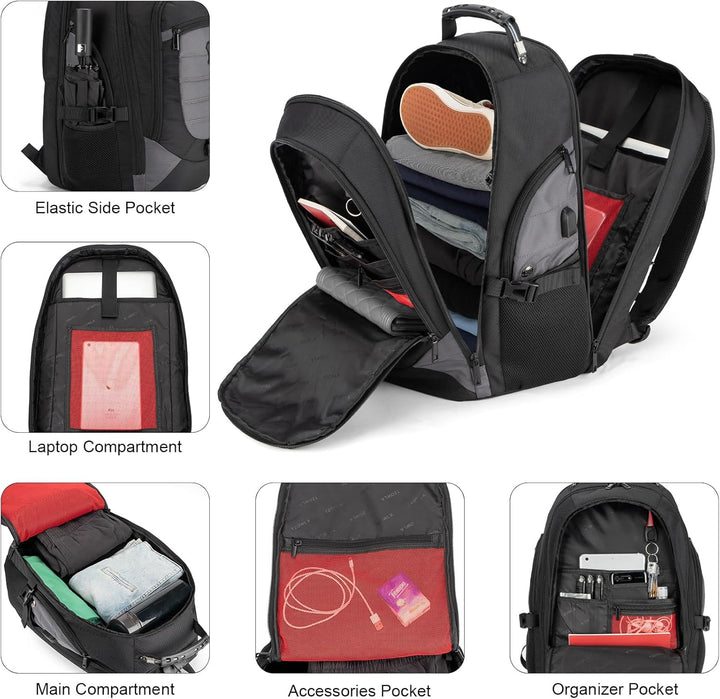 Waterproof Anti-Theft Backpack for Laptop and Travel with USB Port – 45 cm