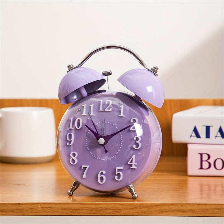 Luxury Silent Alarm Clock with Night Light – Rotating Display and Loud Bell Sound for an Effective Wake-Up Experience