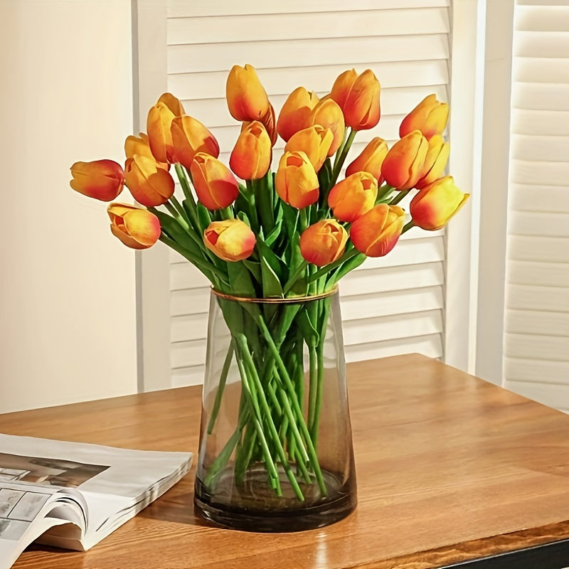 Set mit 15 Realistischen Kunsttulpen – Perfekt für Hochzeiten, Feste und Wohndekoration