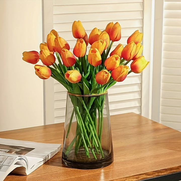 Set mit 15 Realistischen Kunsttulpen – Perfekt für Hochzeiten, Feste und Wohndekoration