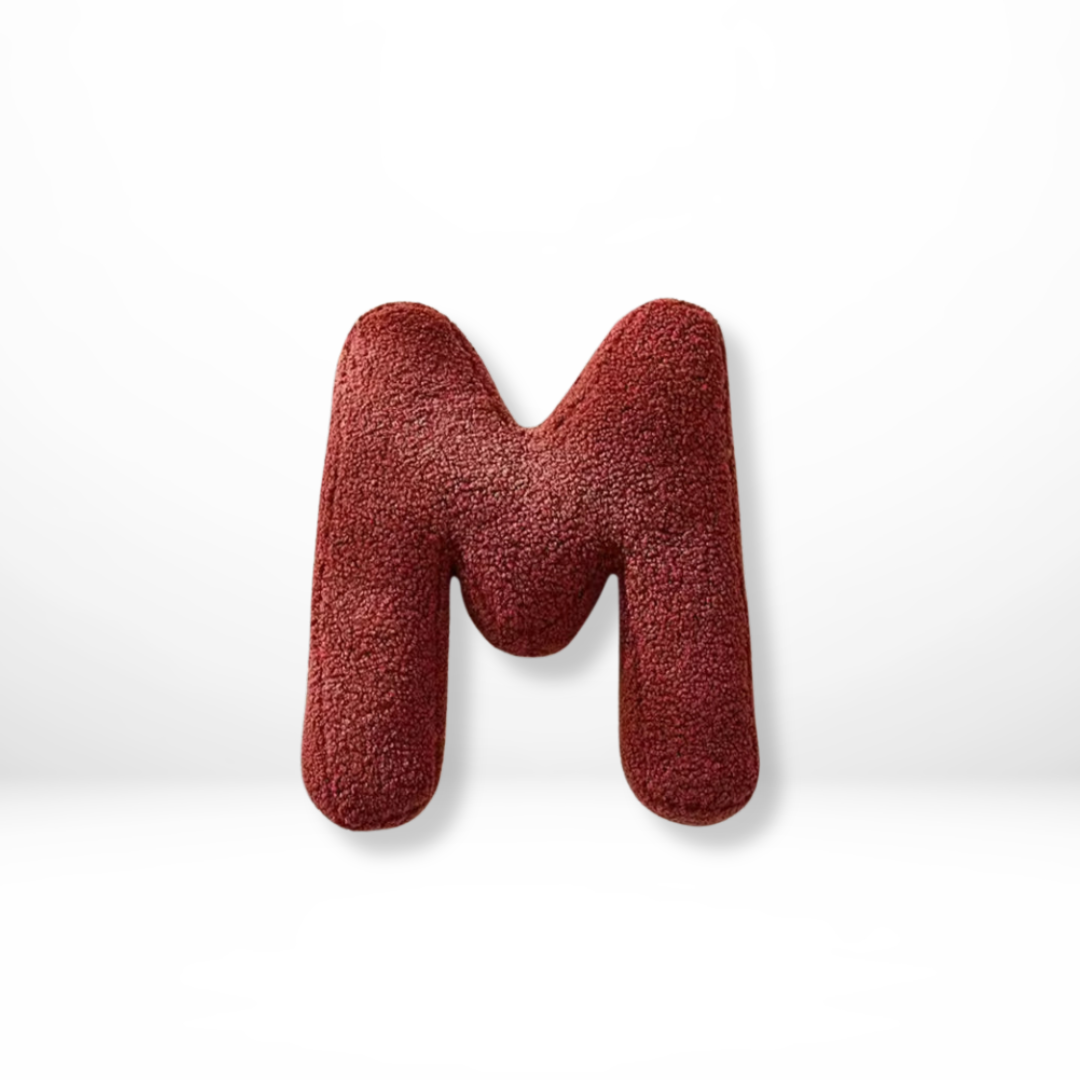 Avenia - Velvet Decorative Cushion with Letters from A to Z