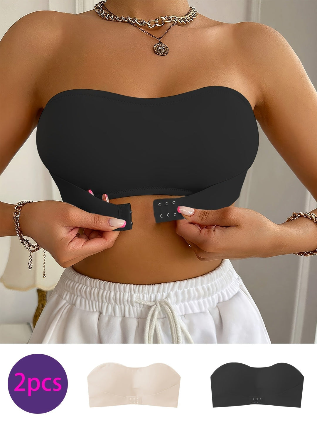 Seamless Bandeau Bra - Soft and Comfortable Without Underwire