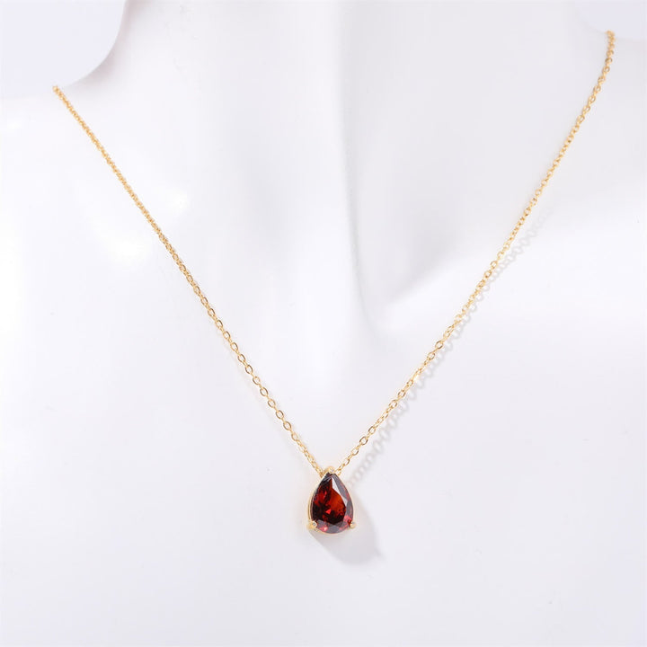 Stylish Garnet Birthstone Jewellery Set - Liora
