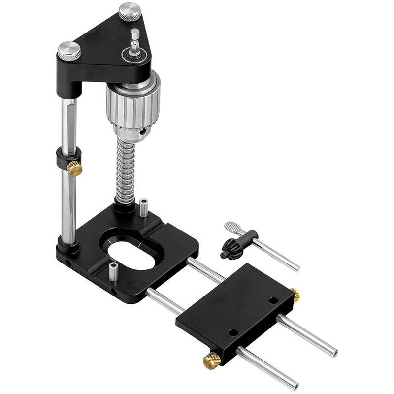 Drill Press Guide for Handheld Drills - Portable, Adjustable Woodworking Jig