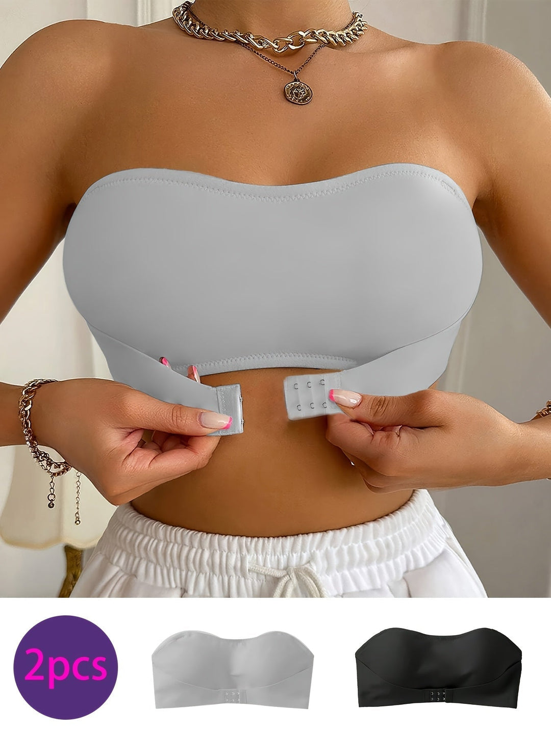 Seamless Bandeau Bra - Soft and Comfortable Without Underwire