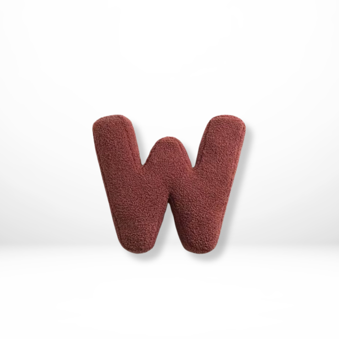 Avenia - Velvet Decorative Cushion with Letters from A to Z