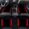 Polyester Car Mats with Red Vertical Stripes – Non-Slip and Washable for Any Vehicle