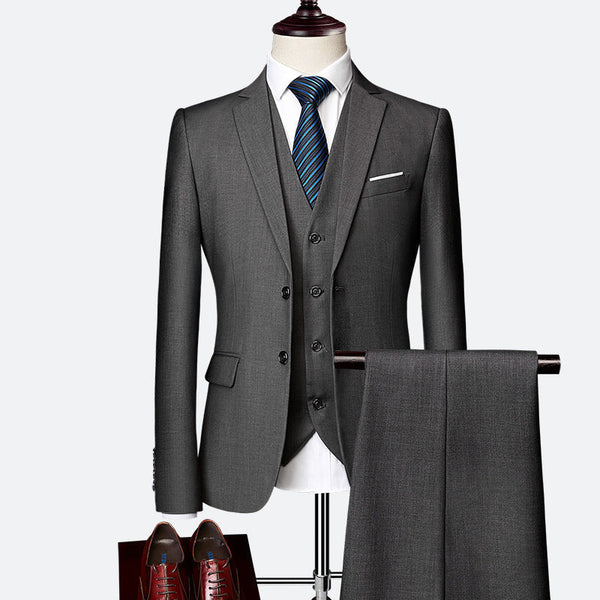 Three-Piece Slim Fit Suit for Men