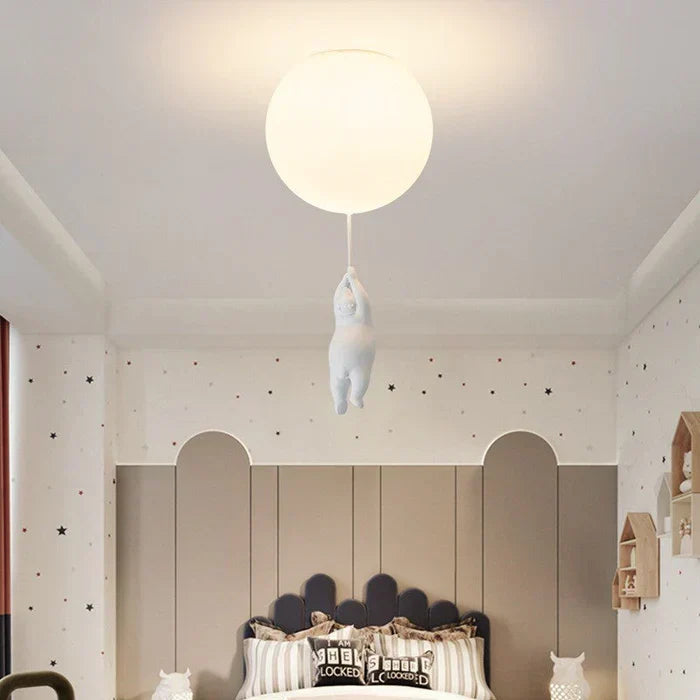 CloudBear Children's Ceiling Lamp with Bear and Balloon