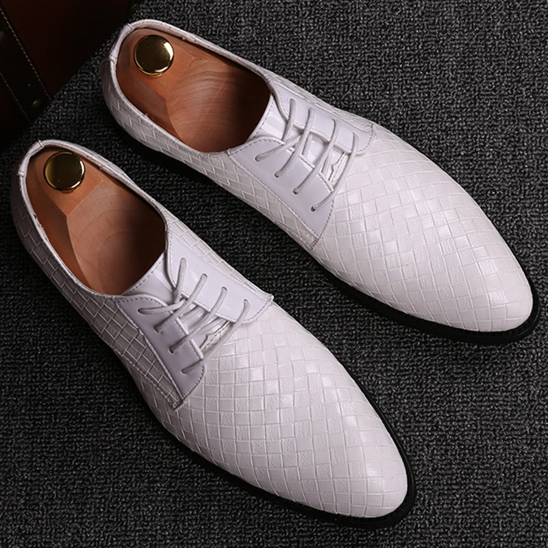 Neat Leather Lace-Up Men Shoes