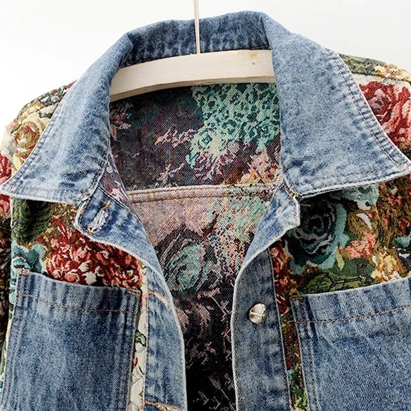 Women’s Floral Denim Jacket