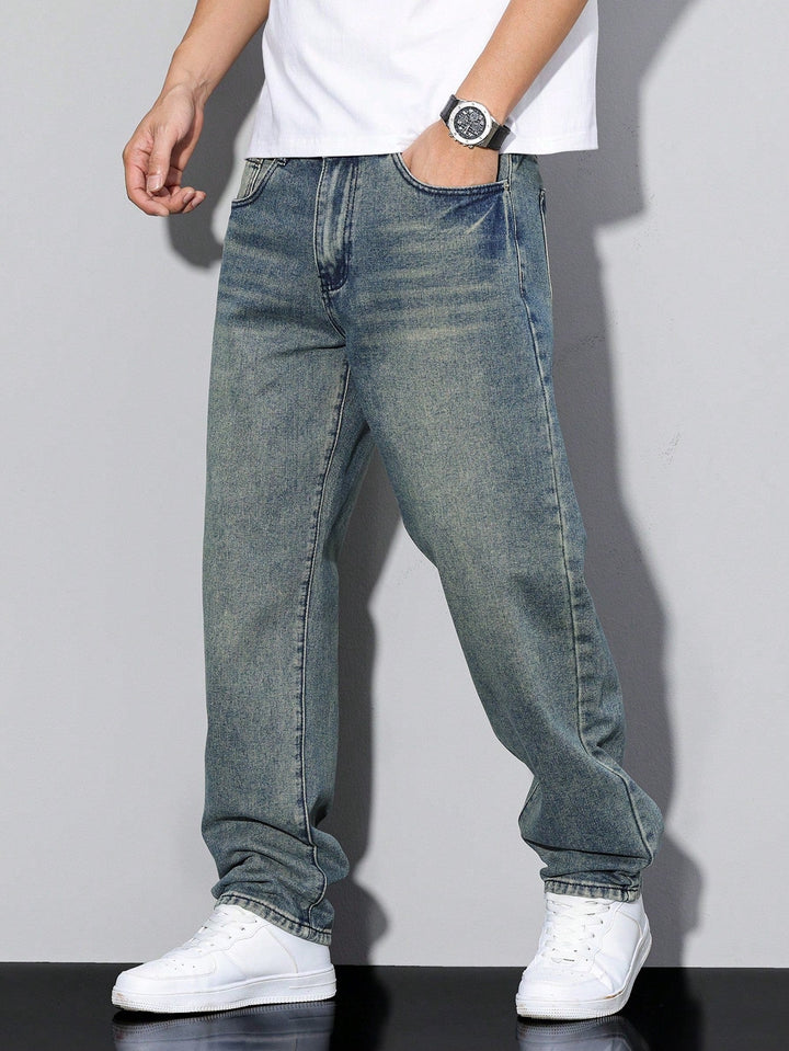 Baggy Jeans - Wide-Cut Denim Trousers in a Used Look