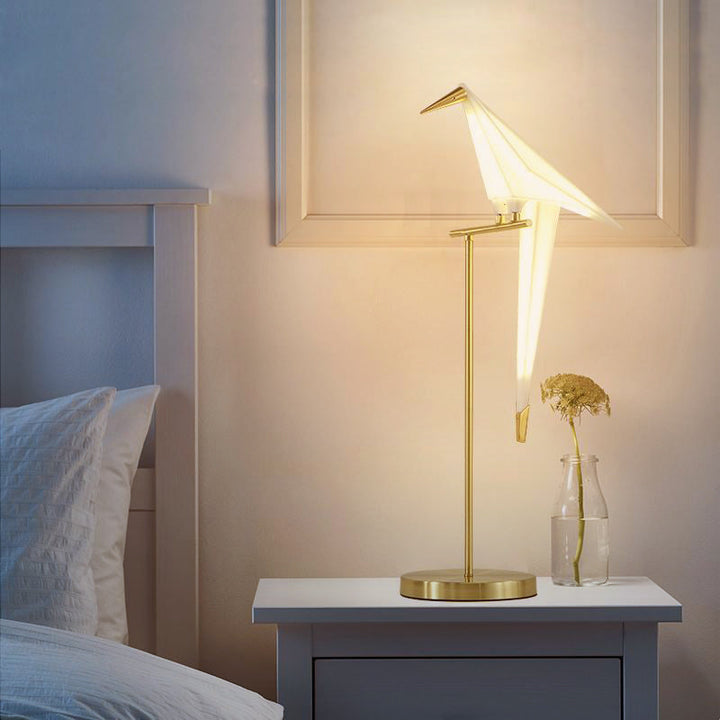 Origami Birdy Tischlampe – Warmes Ambientelicht und Modernes Flügeldesign
