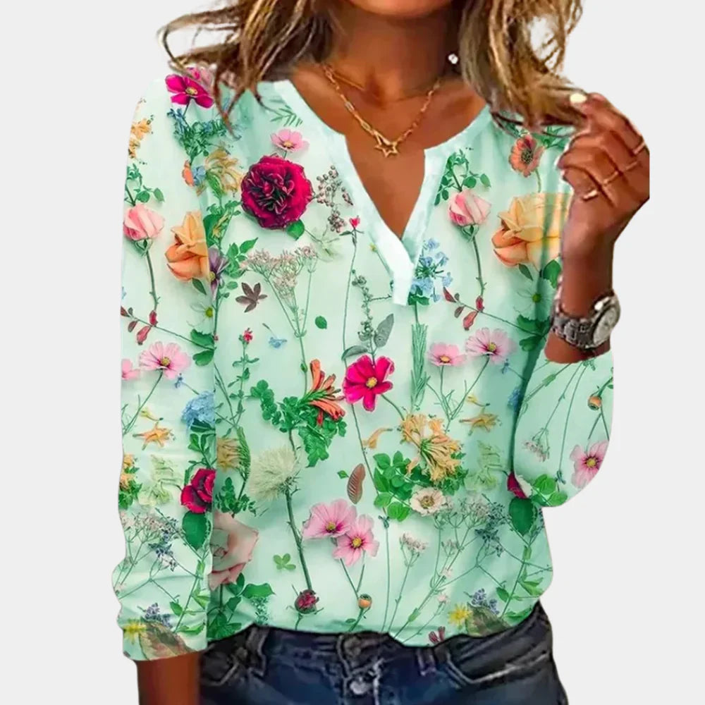 Maelle Blouse – Playful Floral Women’s Shirt