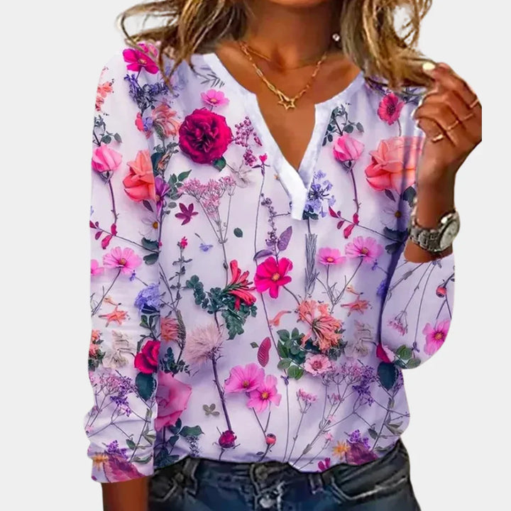 Maelle Blouse – Playful Floral Women’s Shirt