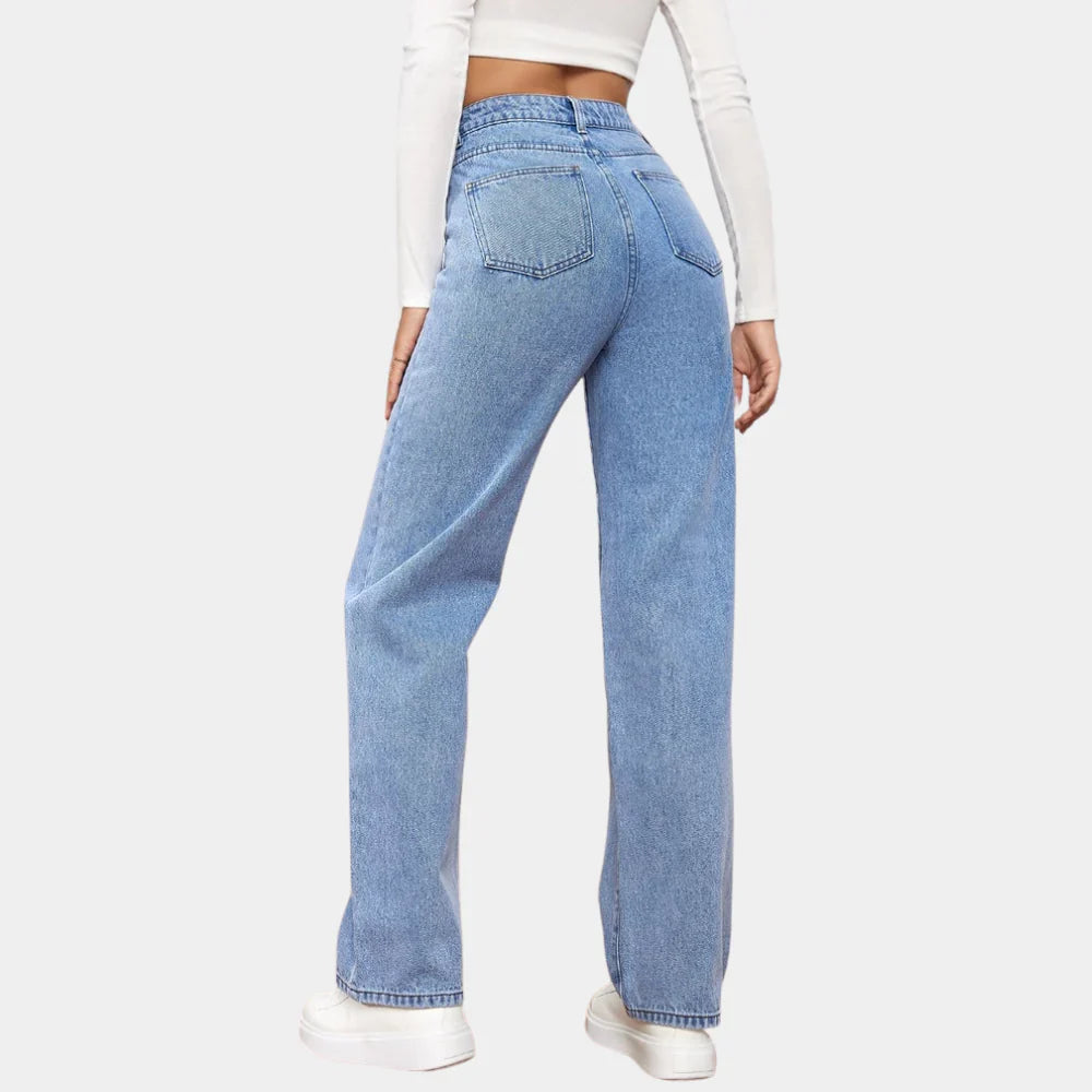 Straight-Leg Jeans in Denim Blend