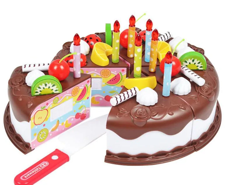 Plastic Cake Toy for Children for Counting, Cutting and Decorating