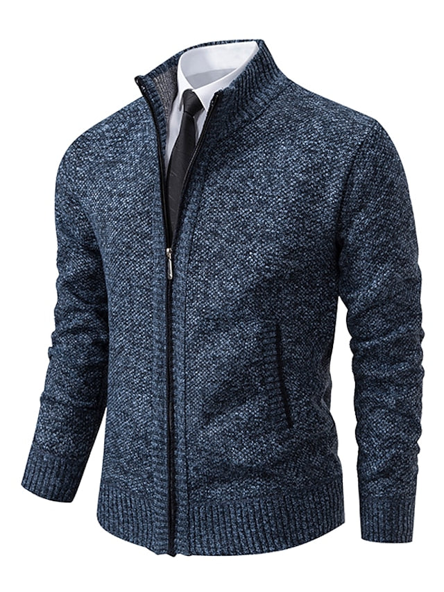 Men's Zip-Up Cardigan | Warm and Comfortable, Regular Fit