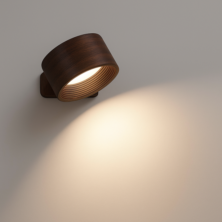 Cordless LED Wall Light with 360° Rotating Head, Touch Dimmer, 3 Colours