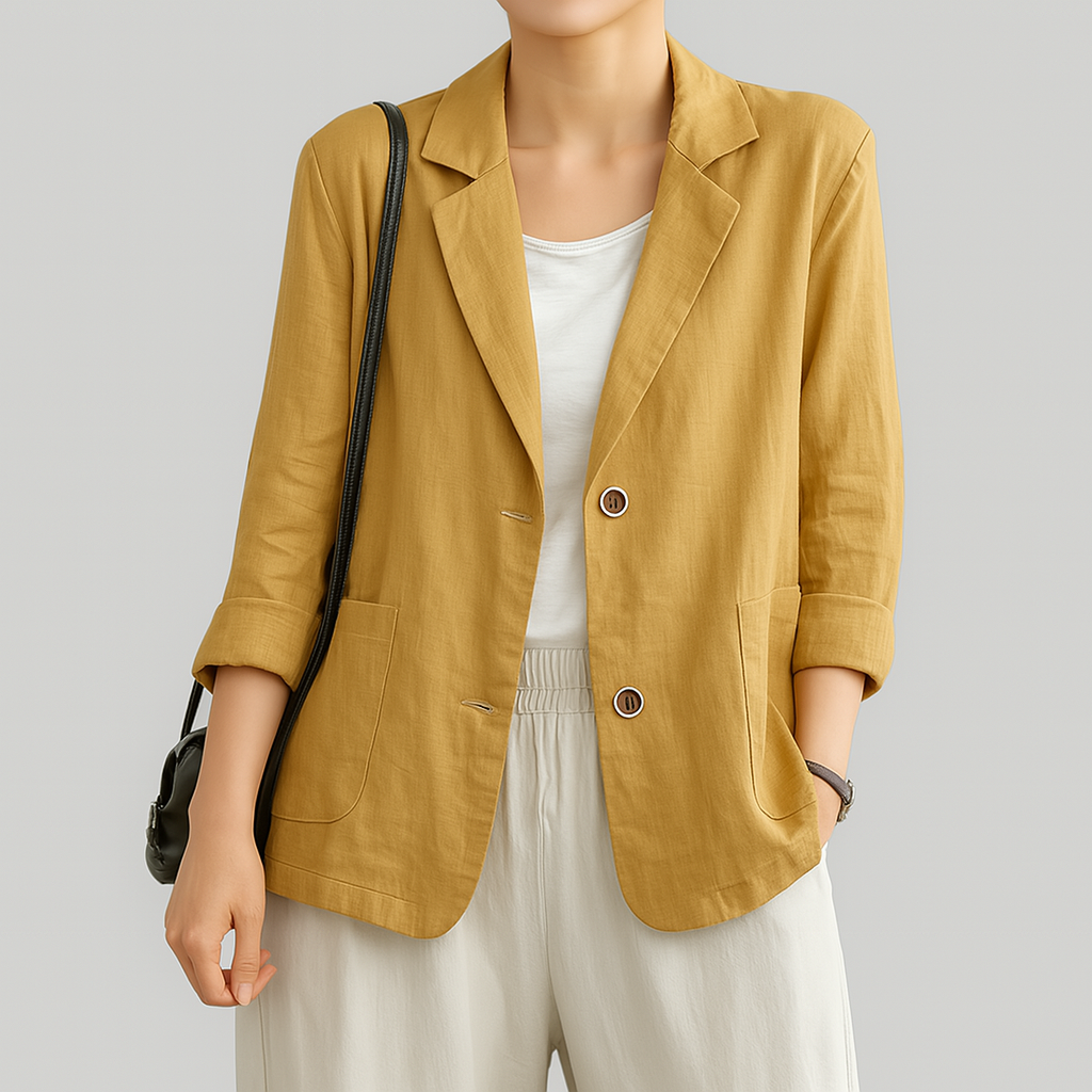 Relaxed Fit Natural Fibers Blazer