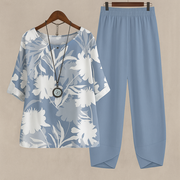 Perfectly Comfortable Elegant Floral 2 Piece Set