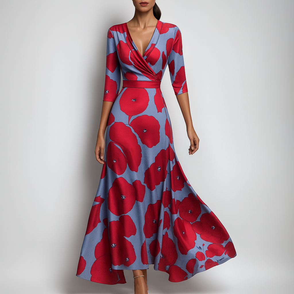 Summer-Ready Bohemian V-Neck Maxi Dress